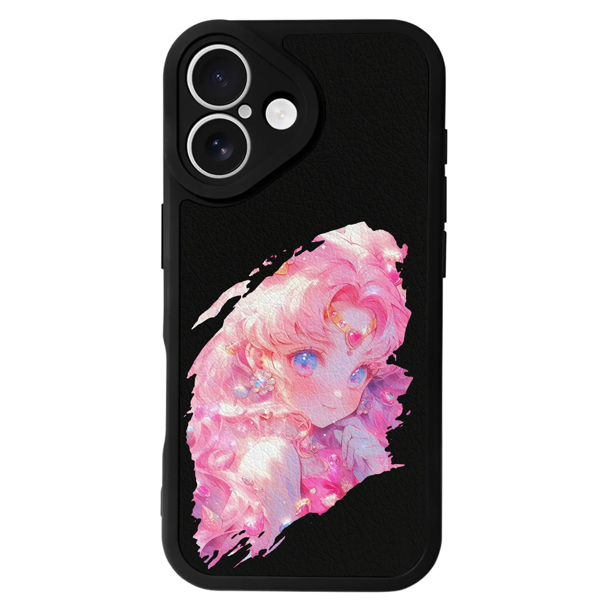 美少女戦士セーラームーン グッズ,ちびうさ - IPhone 16シリーズ対応 ・ シリコンスマホケース ・ レザー調 ・ 高精度フィット ・ 耐衝撃 ・ ワイヤレス充電対応 ・ 精密カット